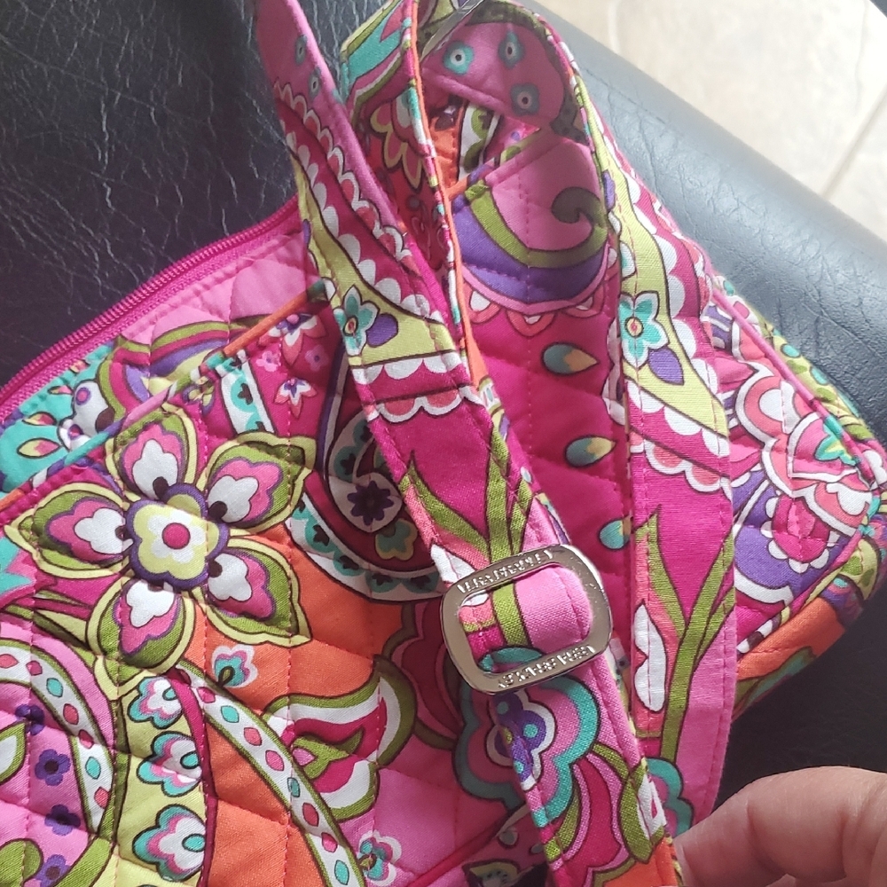 Vibrant Pink Patterned Crossbody Bag - Picture 8 of 9